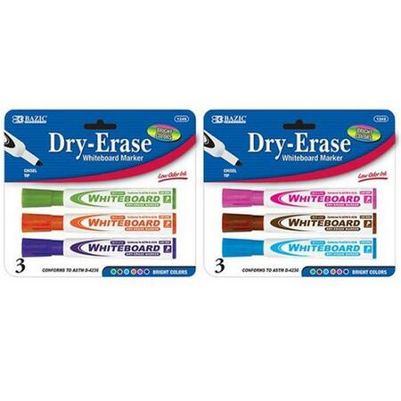 BAZIC PRODUCTS DDI 702725 BAZIC Bright Color Chisel Tip Dry-Erase Markers Pack of 24 1249